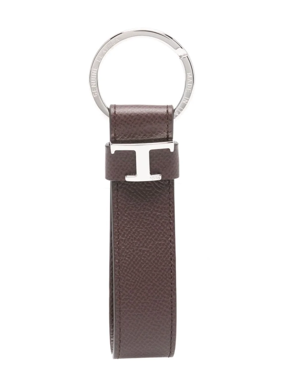 Timeless-logo leather keyring - 1