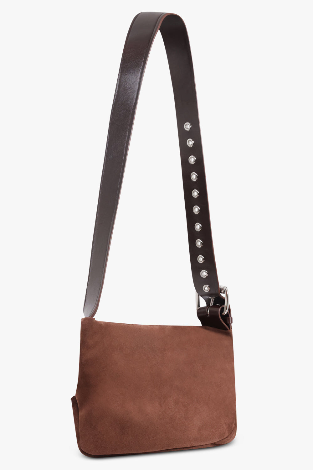 MAXIME SMALL SUEDE CROSSBODY BAG | CHOCOLATE BROWN - 2