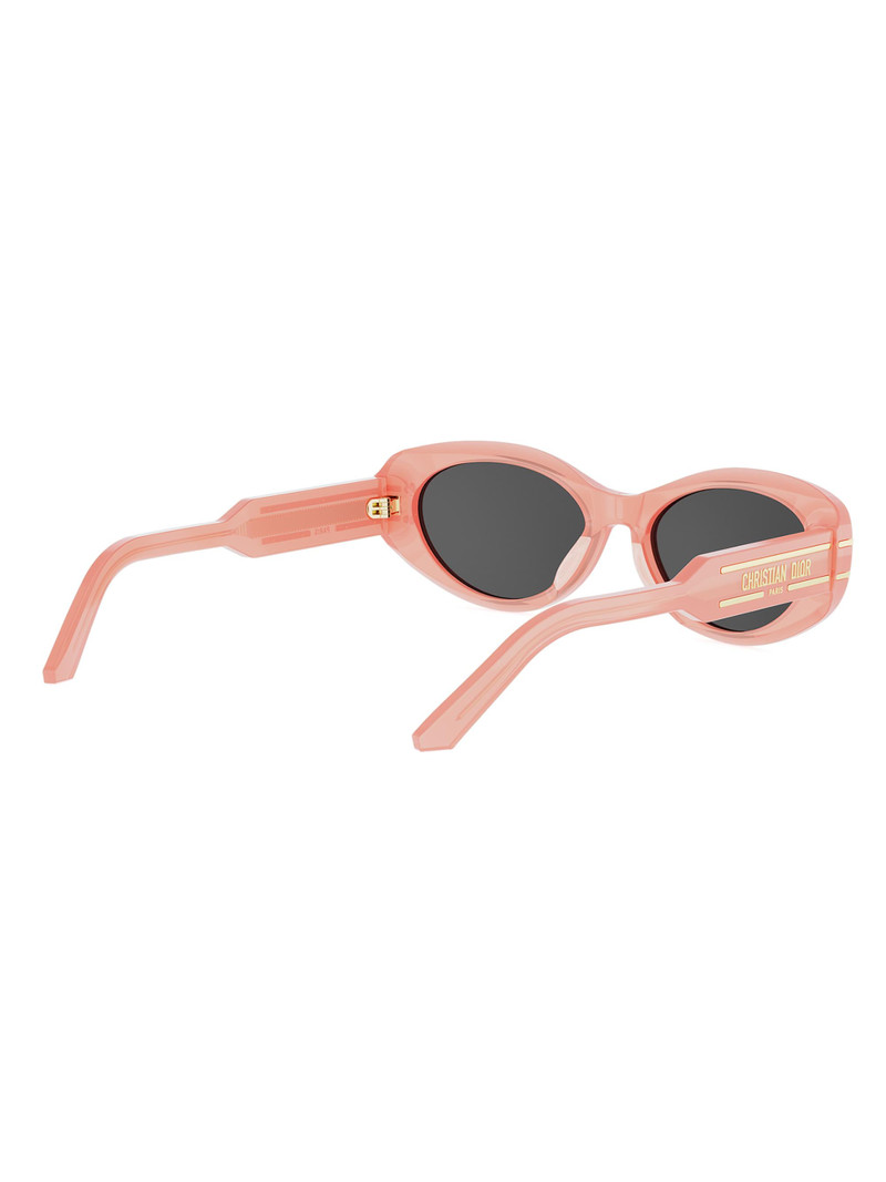 Women's DiorSignature B8U 53MM Butterfly Sunglasses - Shiny Pink And Smoke 6