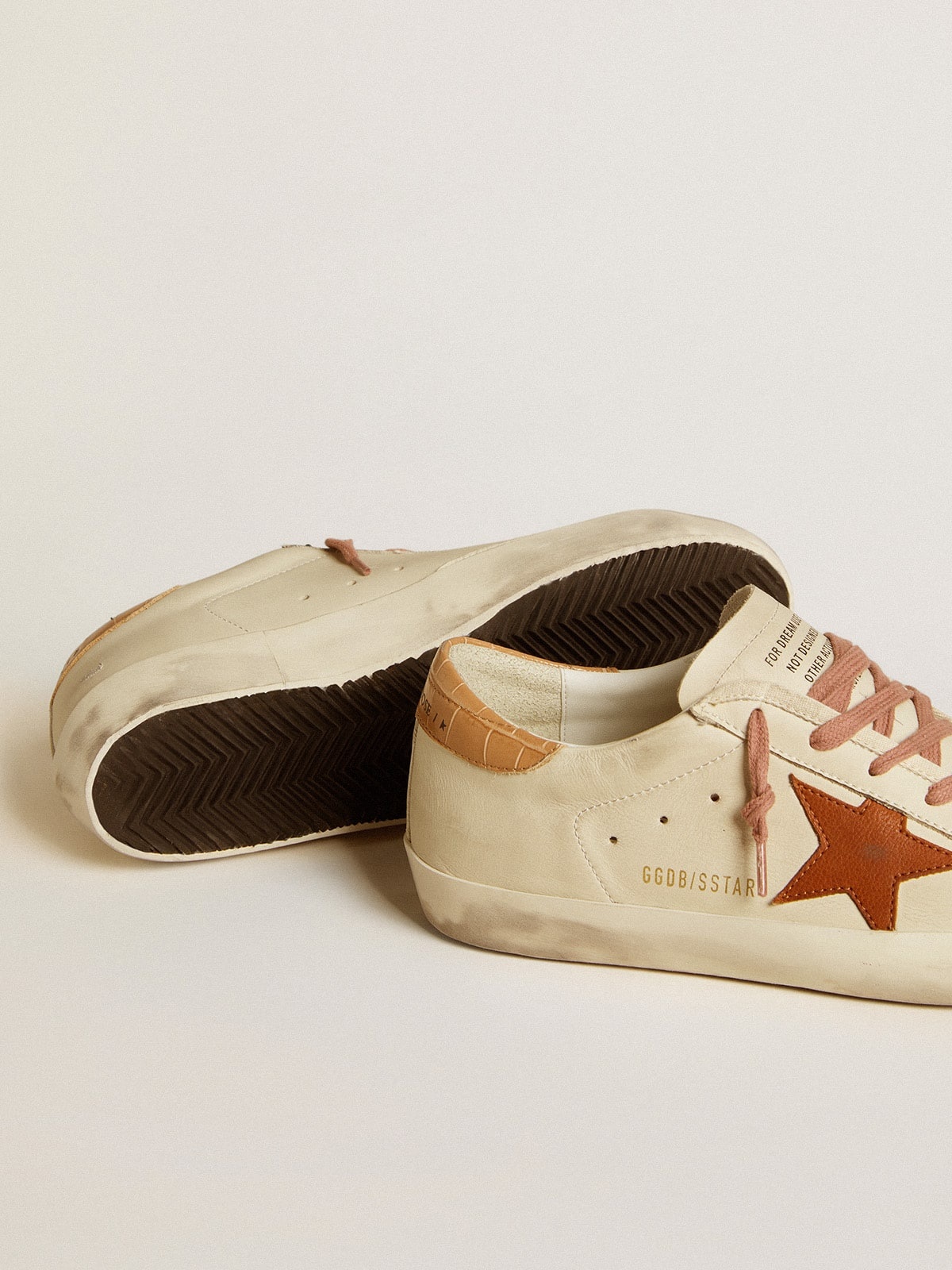 Super-Star with leather star and crocodile-print leather heel tab - 3