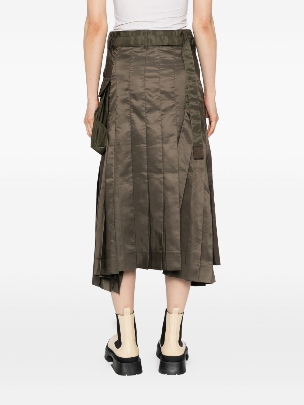 pleated wrap skirt - 4
