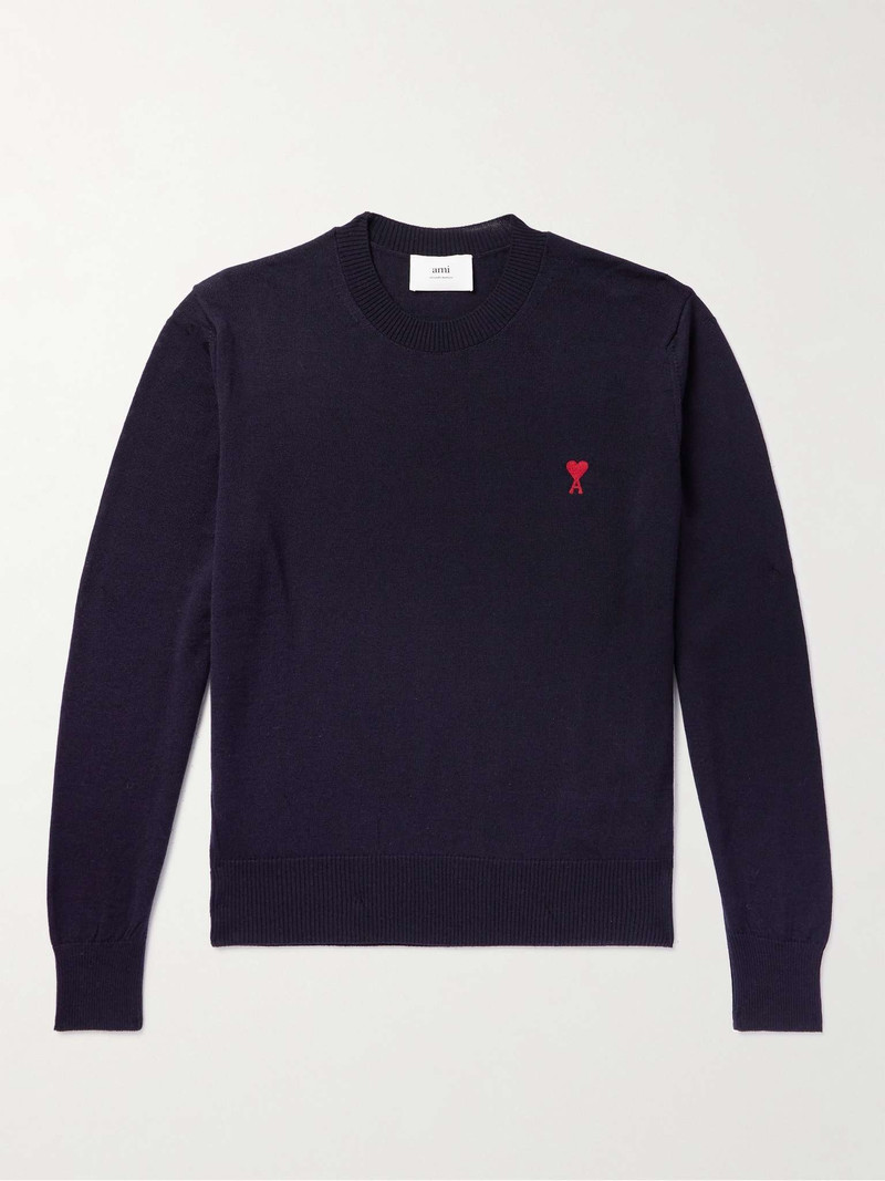 Logo-Embroidered Merino Wool Sweater - 1