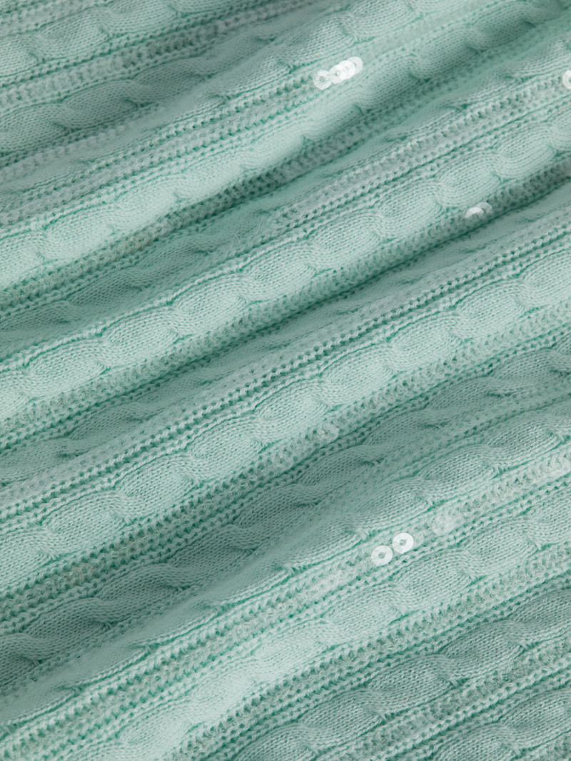 Trinity Sequin Cabled Pullover 6