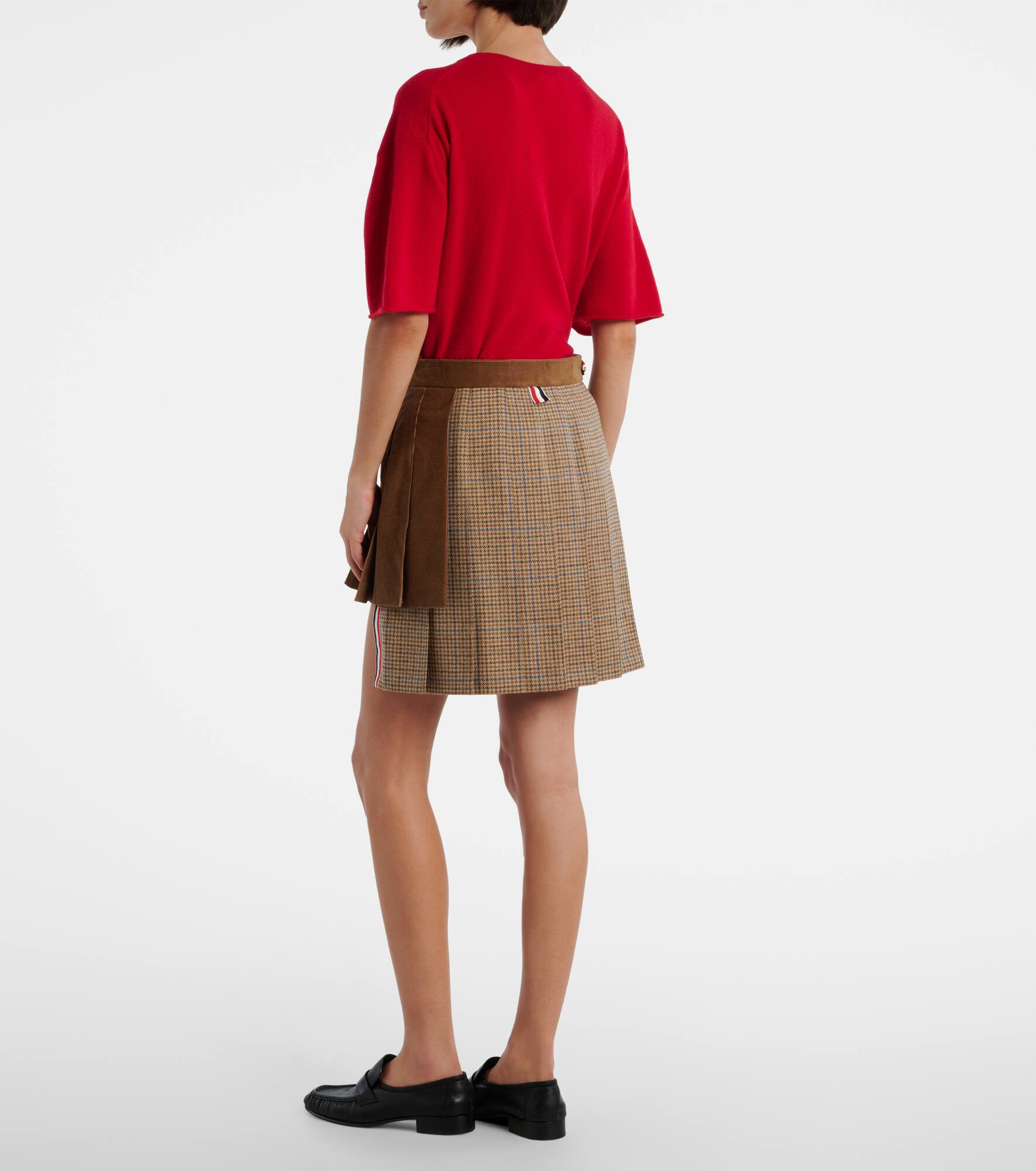 Asymmetric wool miniskirt - 3
