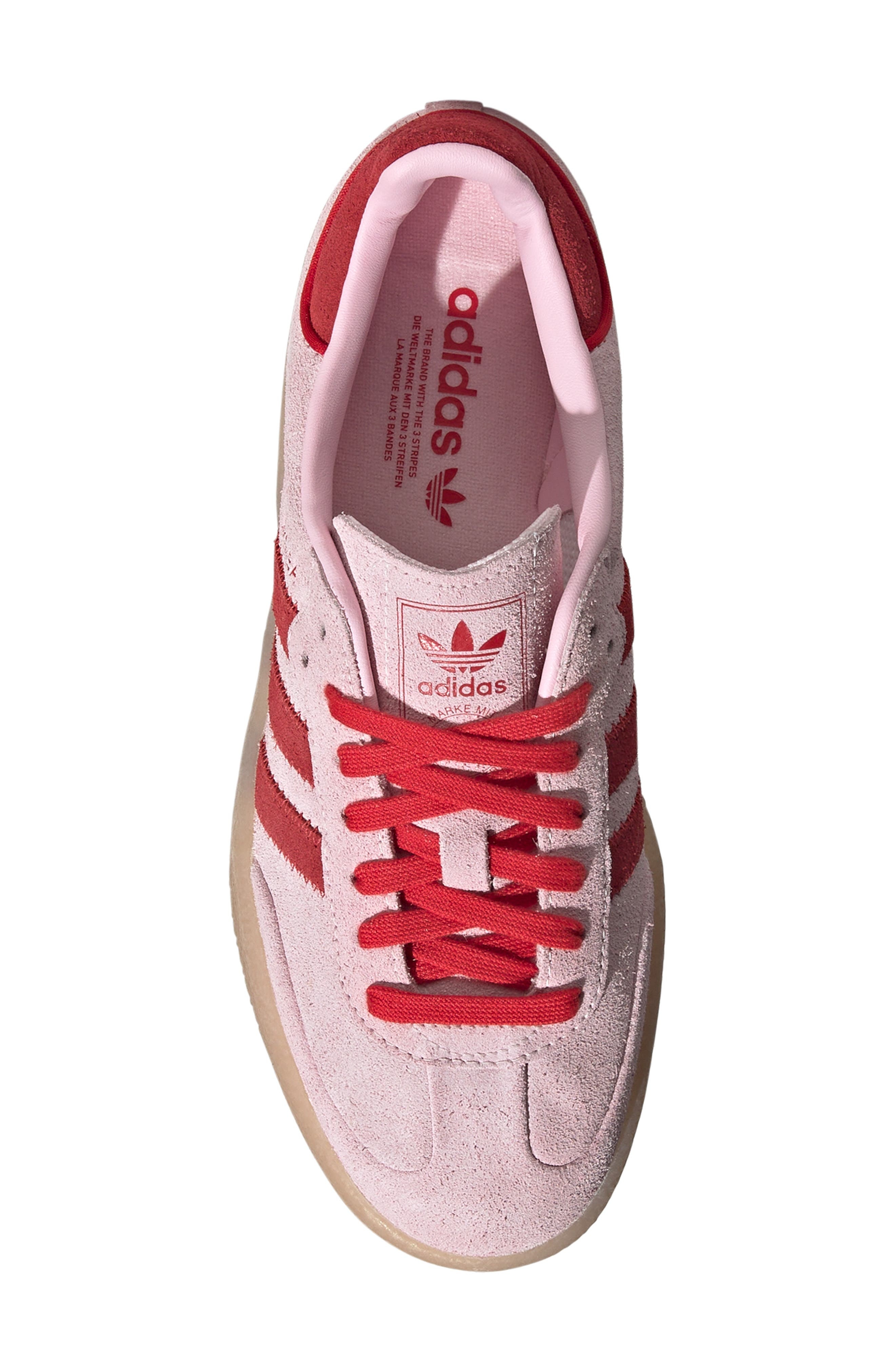 adidas Sambae Sneaker in Clear Pink/scarlet/Gum 3 at Nordstrom - 4