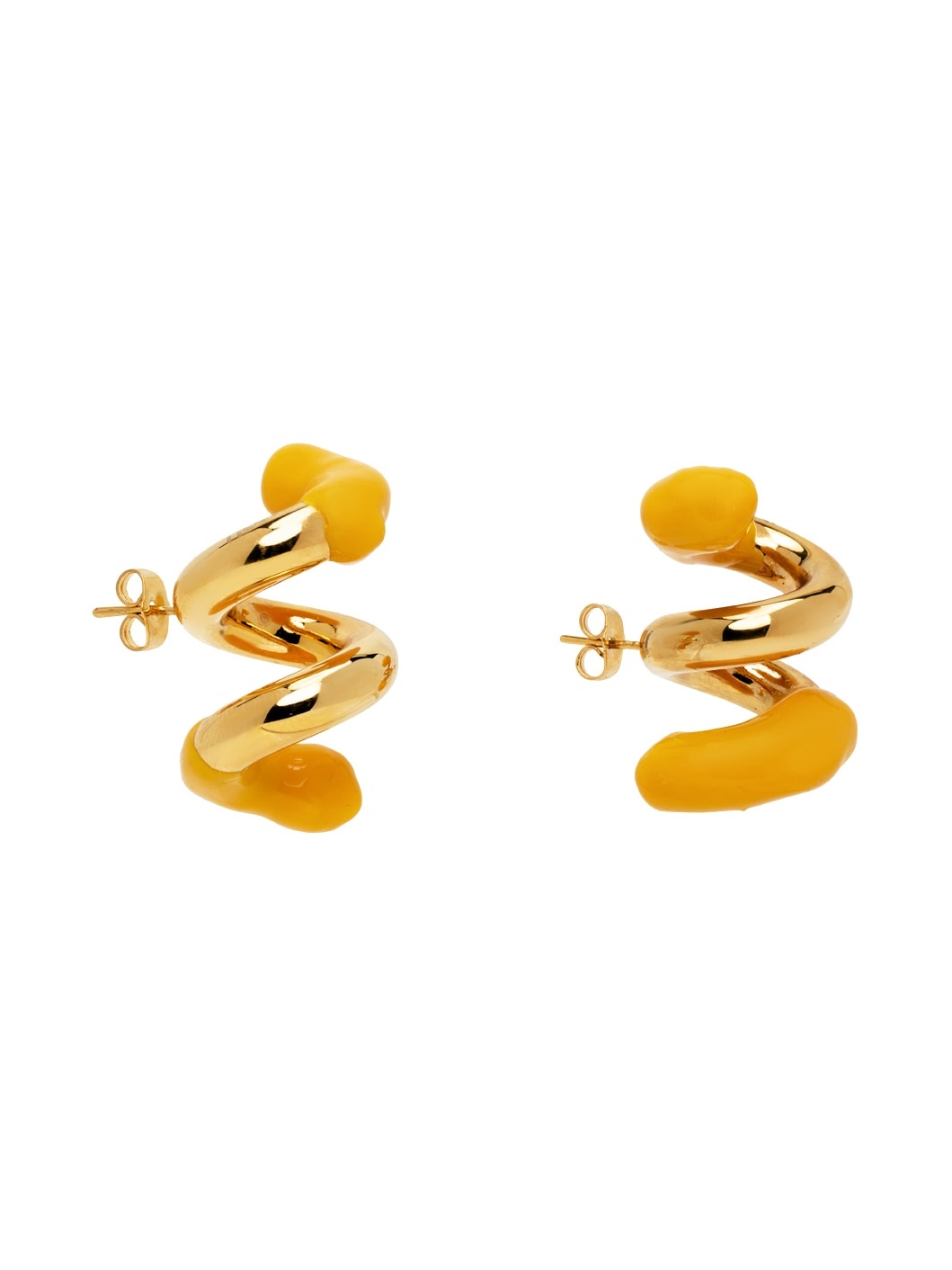 【関税込み】SUNNEI ゴールド＆オレンジ Double Fusillo リング sunnei-gold-and-orange-double-
