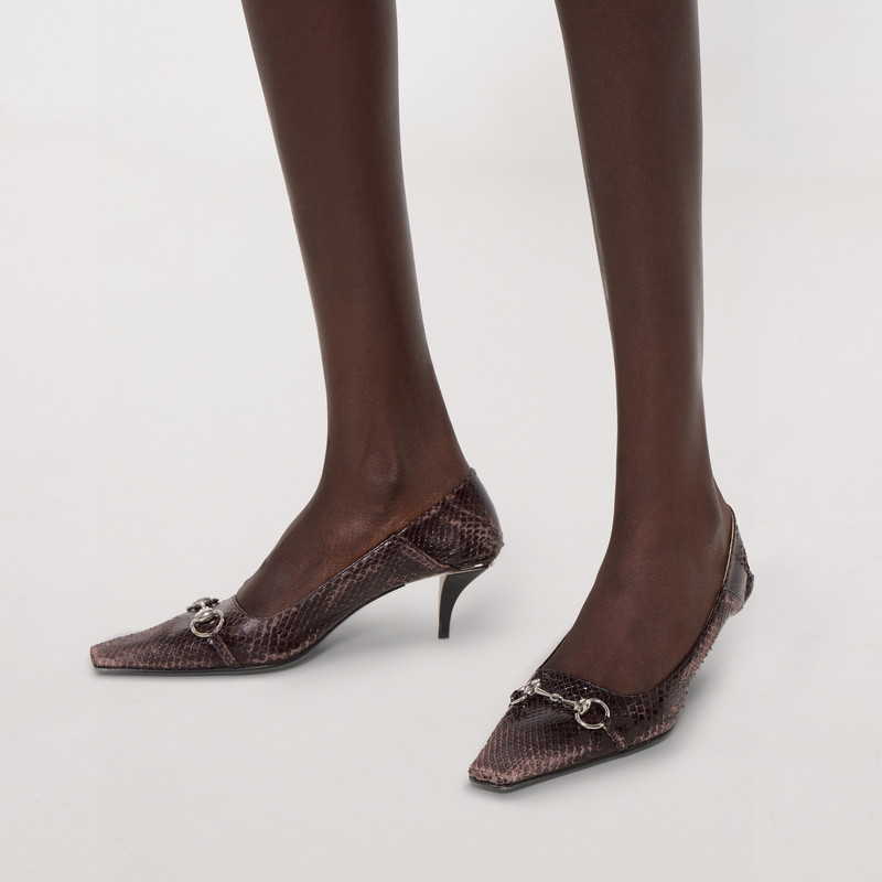 GUCCI Women's Vittoria python pump outlook