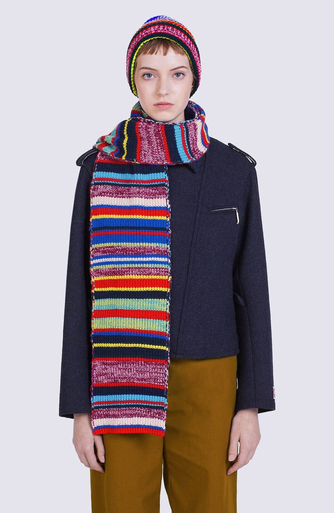 'Pop Cable' woollen scarf - 3