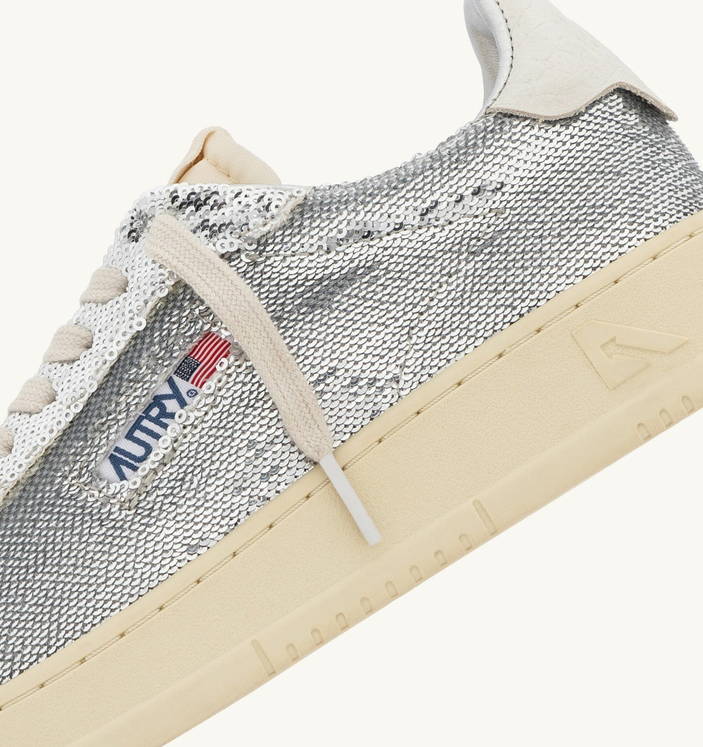 DALLAS LOW 'SPARKLING' SNEAKERS SPARKLING IN SILVER AND WHITESEQUINS - 6