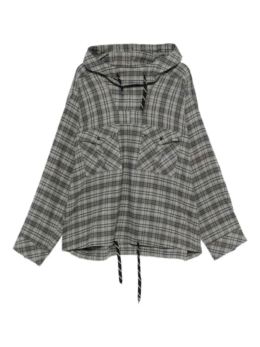 check-pattern hoodie - 1