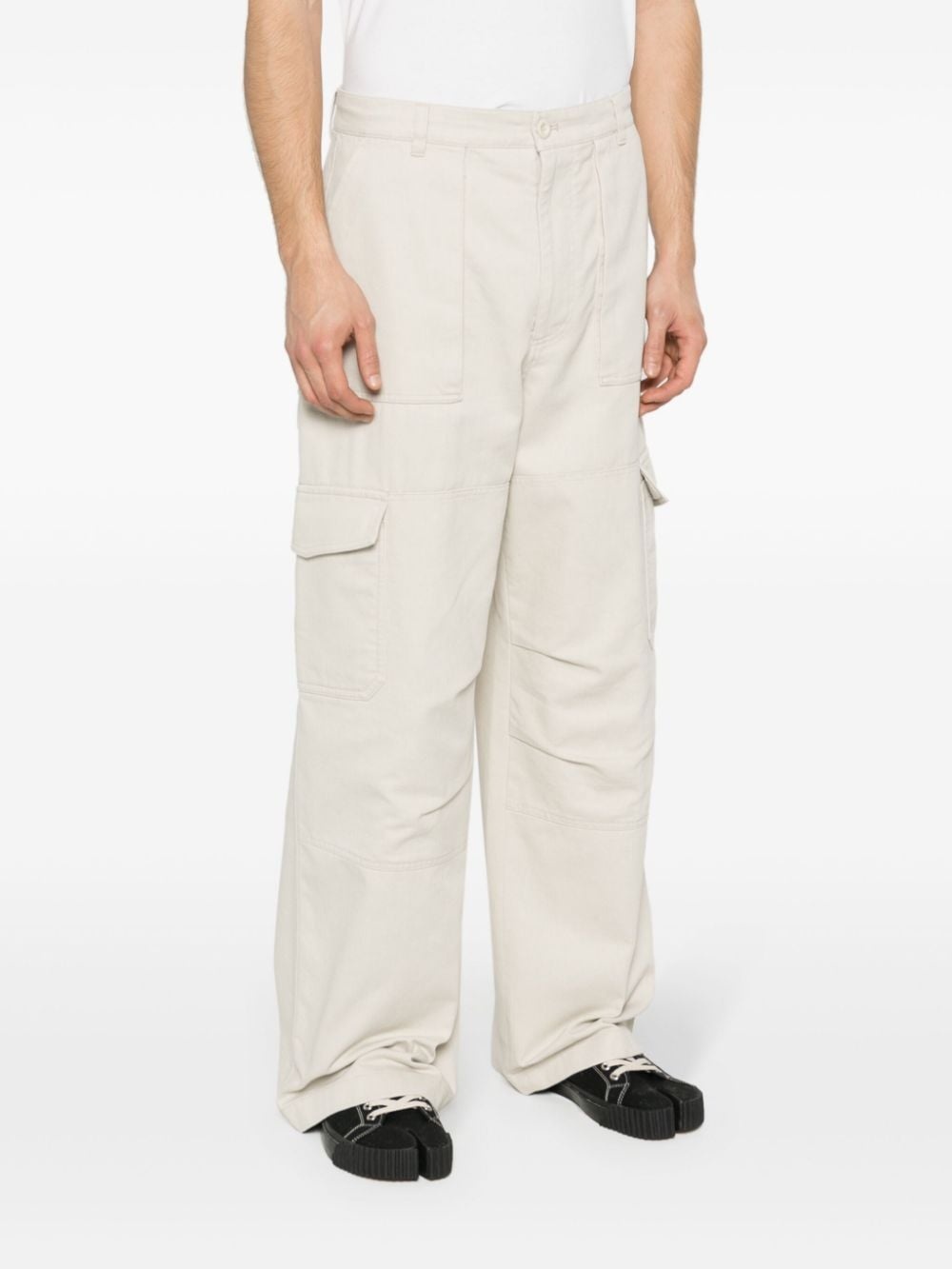 wide-leg cargo trousers - 3