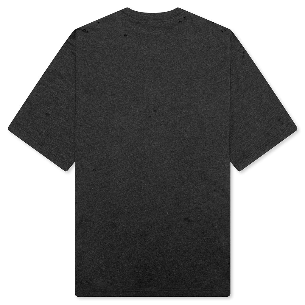 LOGO T-SHIRT RELAXED FIT - BLACK MELANGE - 2