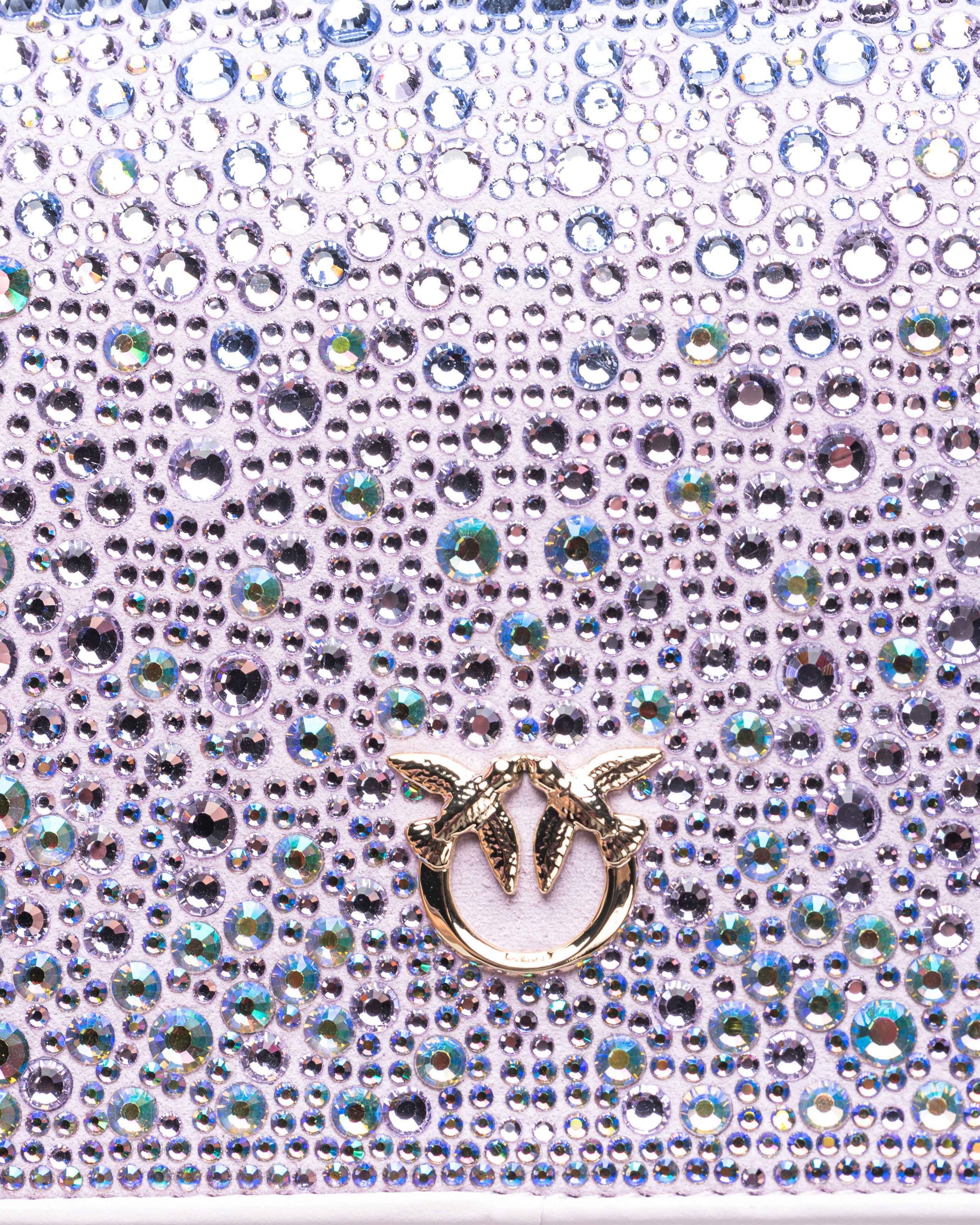 PINKO GALLERIA FULL-RHINESTONE MINI LOVE BAG CLICK - 5