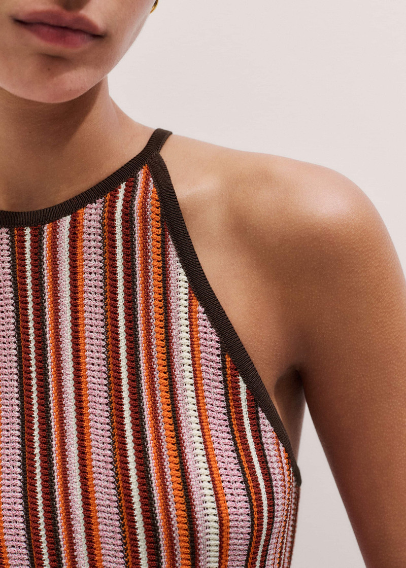 ME+EM Stripe Knit Slim Vest outlook