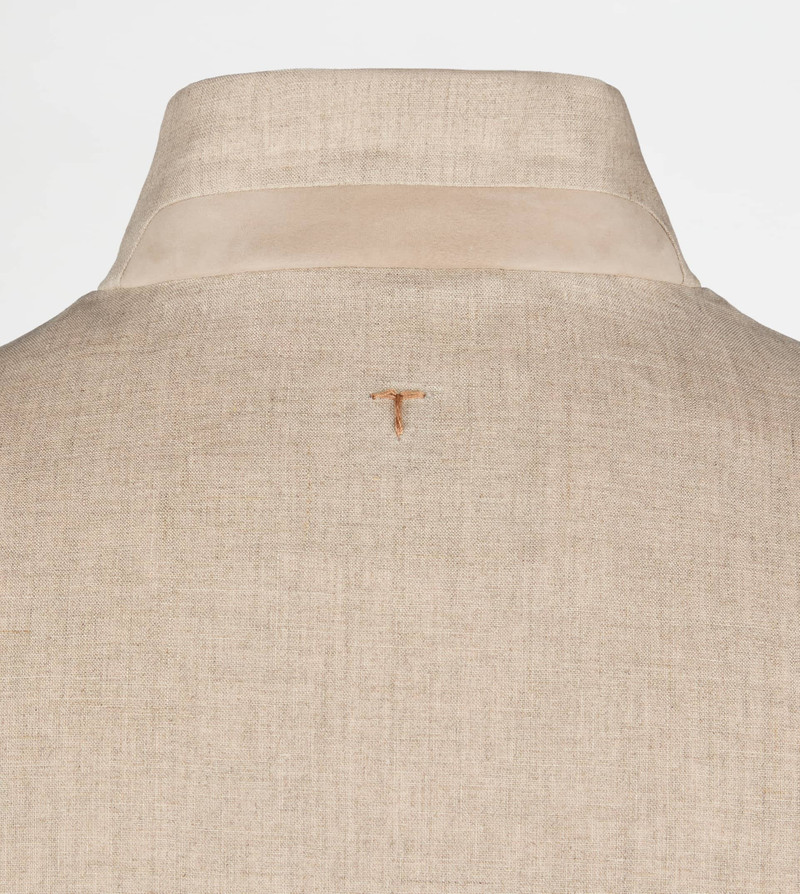 JACKET IN LINEN - BEIGE 2