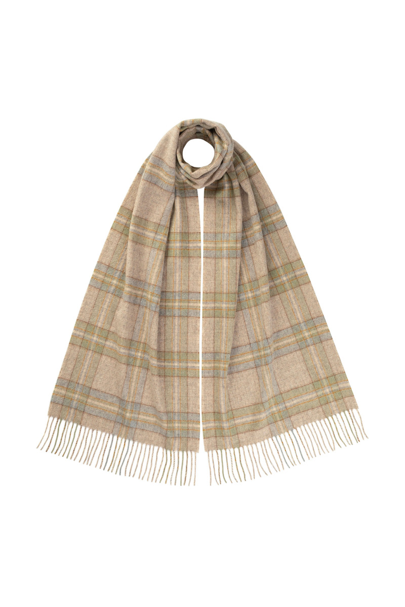 Wide Cashmere Tweed Scarf 1