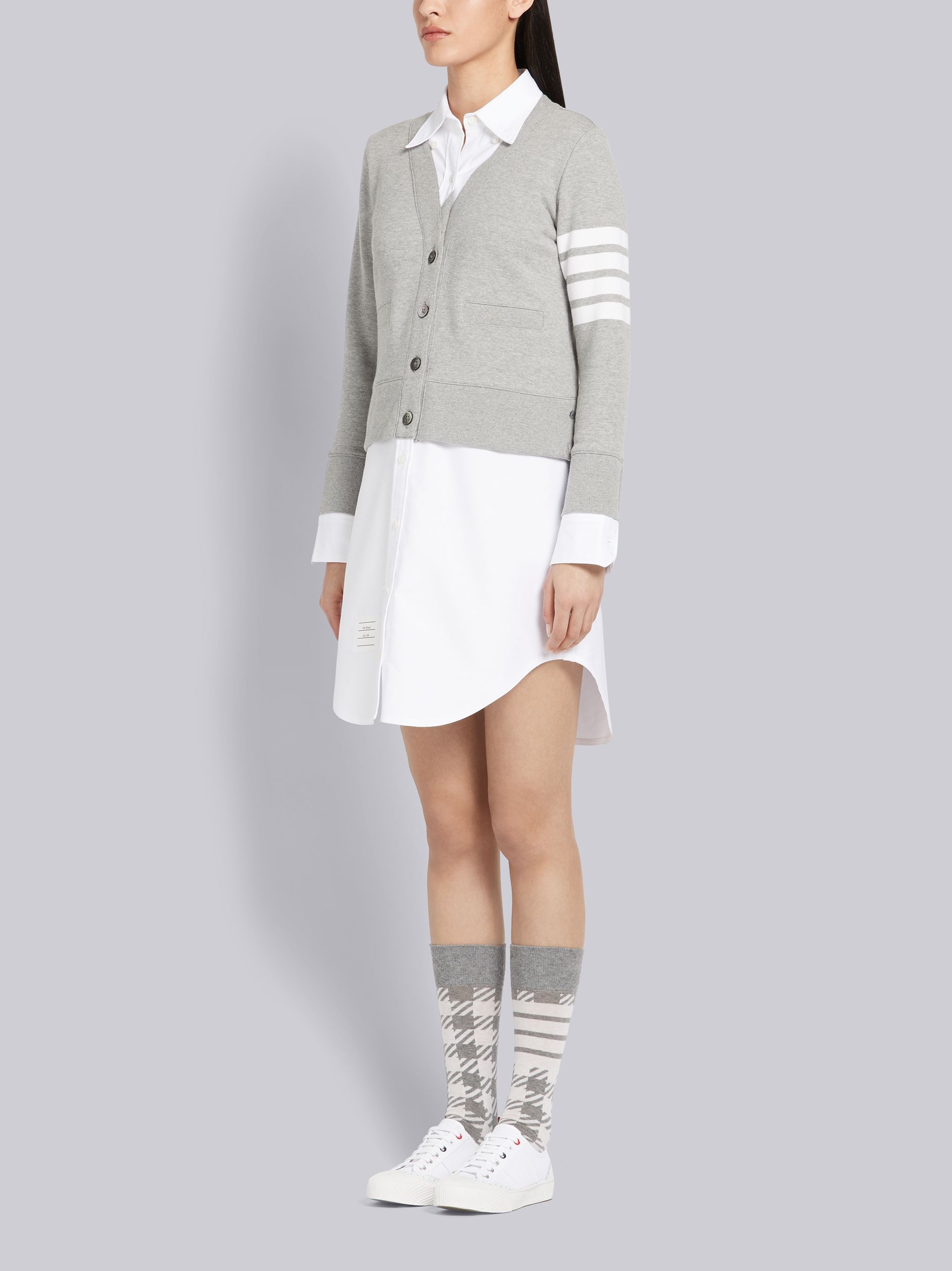 Trompe L'oeil Cardigan Shirtdress - 2