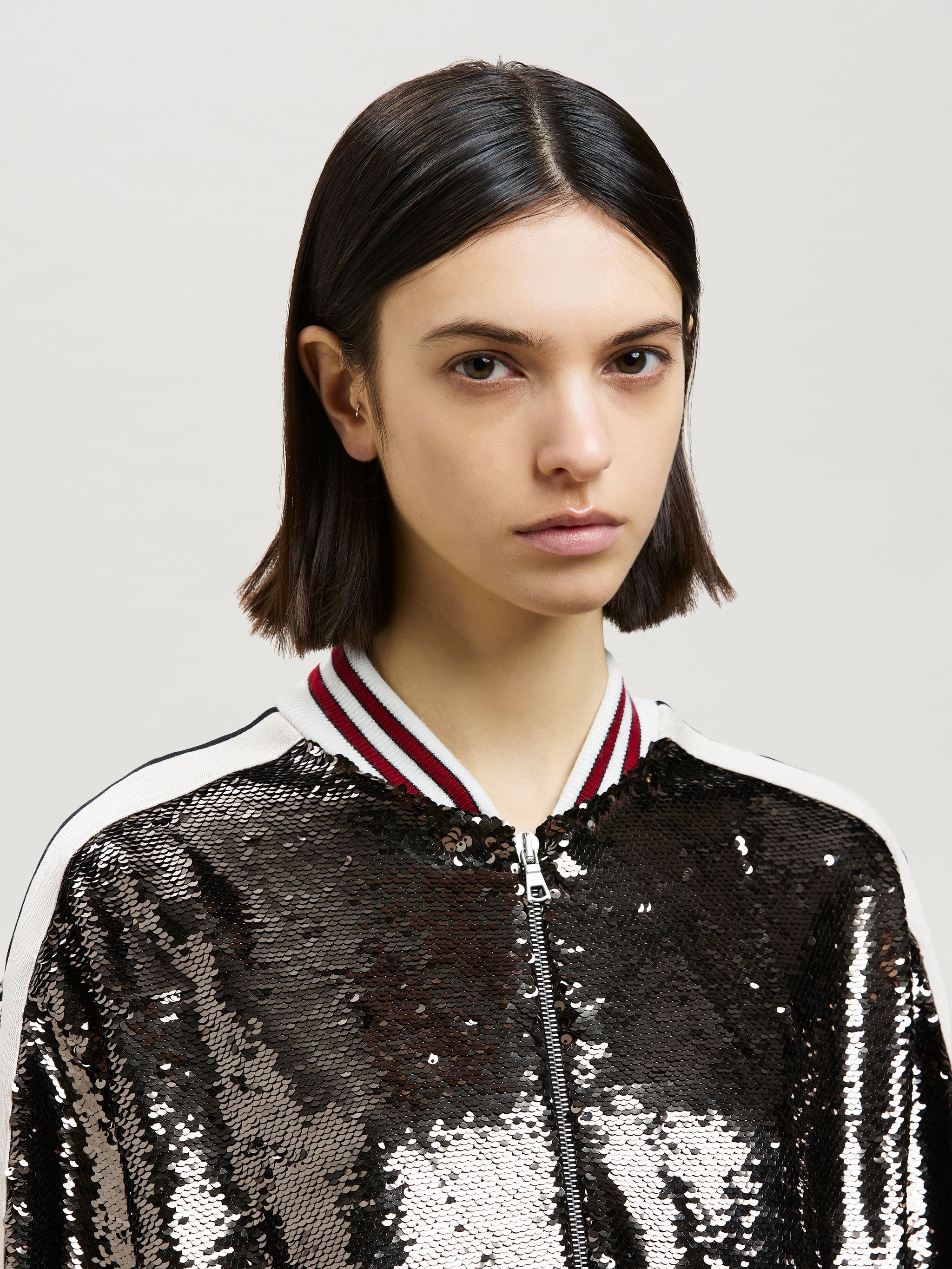 SEQUINS LONG TRACK JACKET - 6