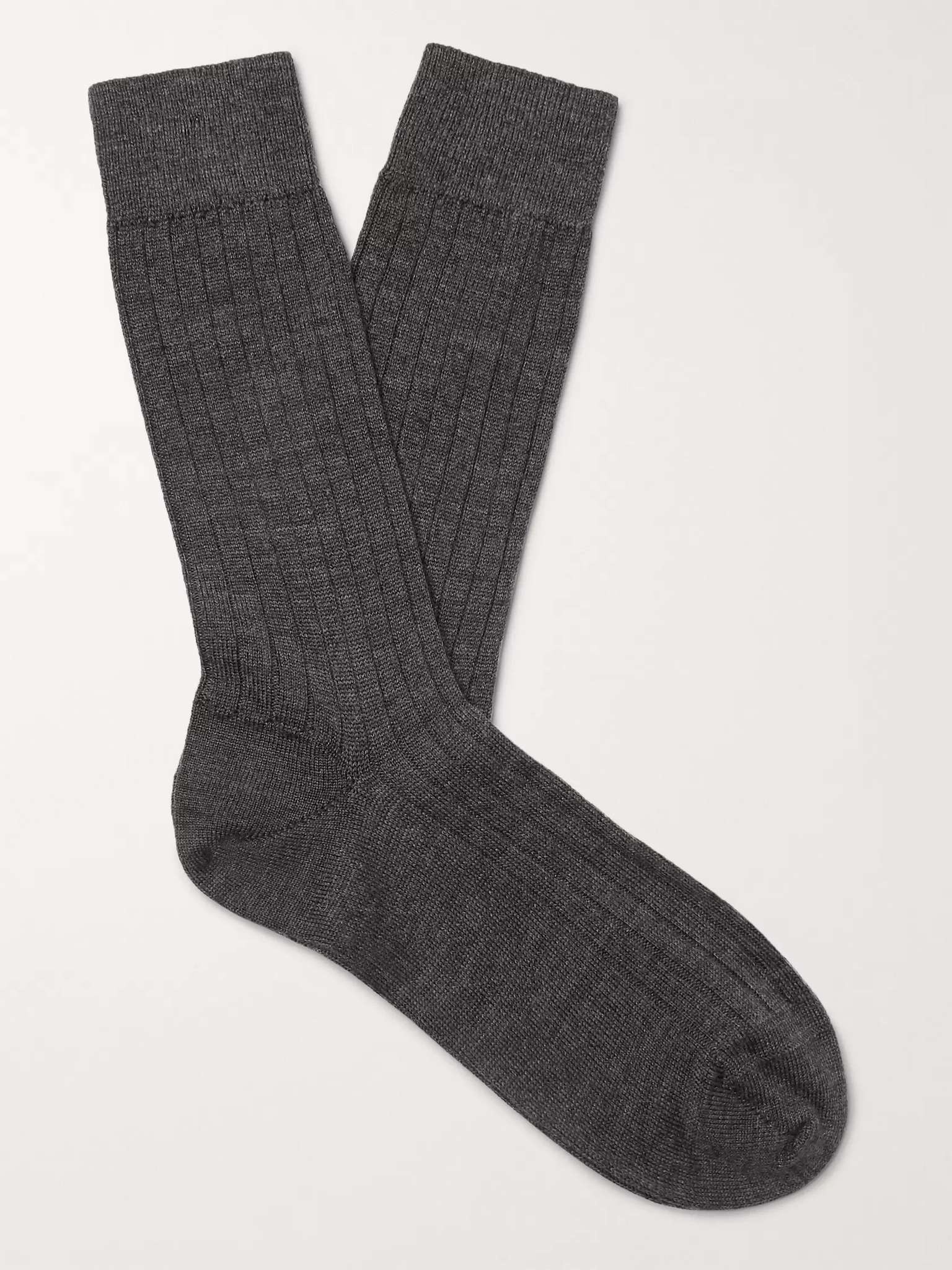 Ribbed Merino Wool Socks - 1