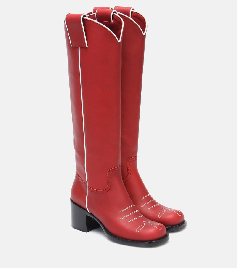Leather knee-high boots 1