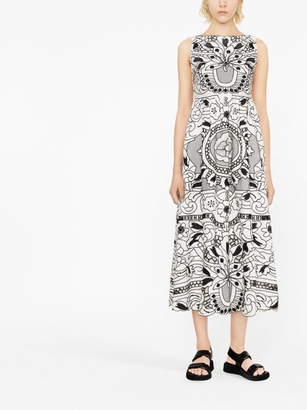 graphic-print sleeveless dress - 2