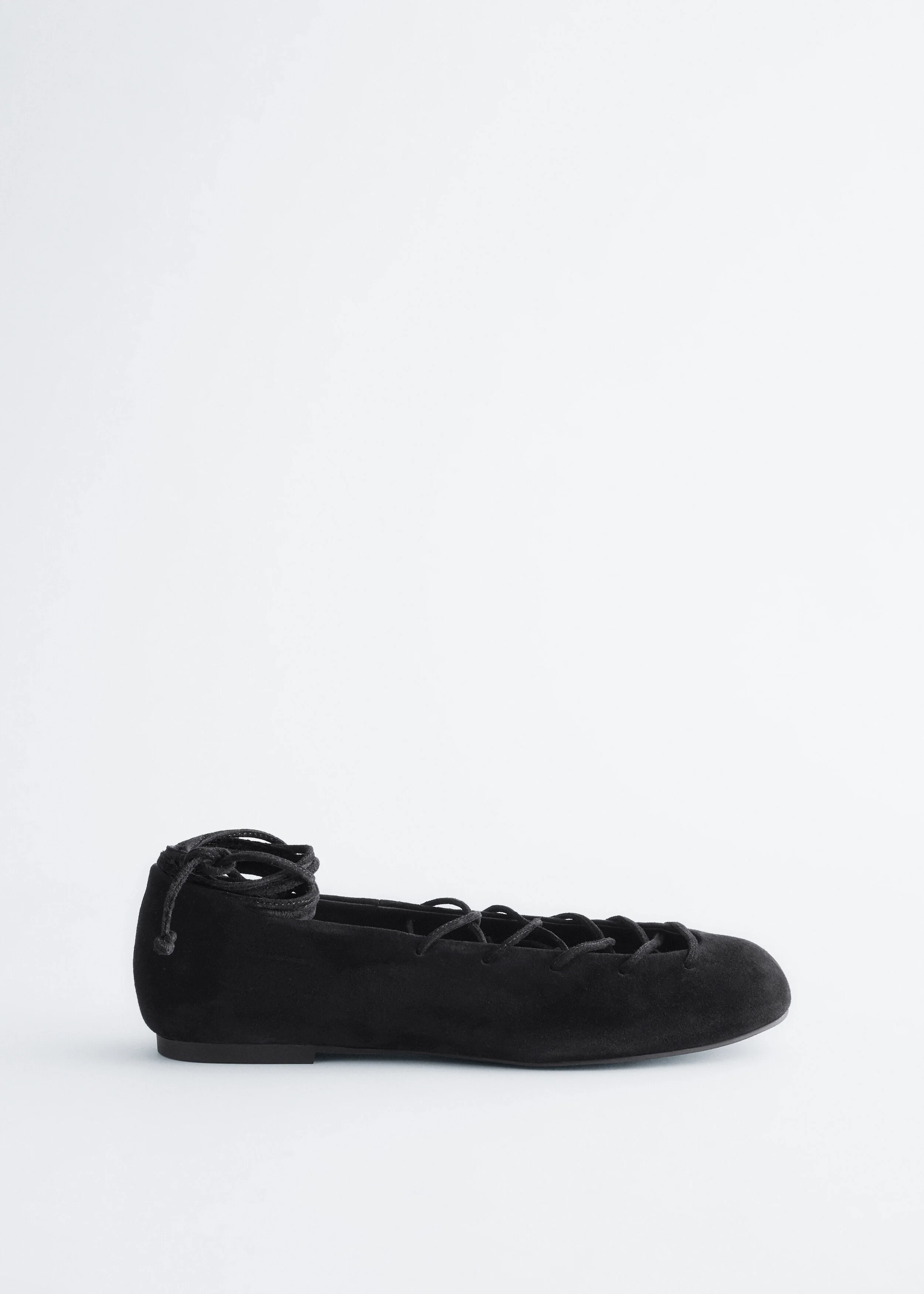 Lace-Up Leather Ballerinas - 1