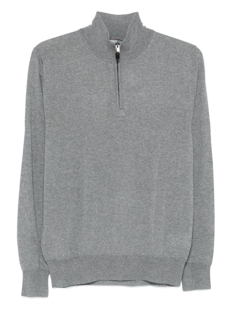 zip-neck wool sweater 1