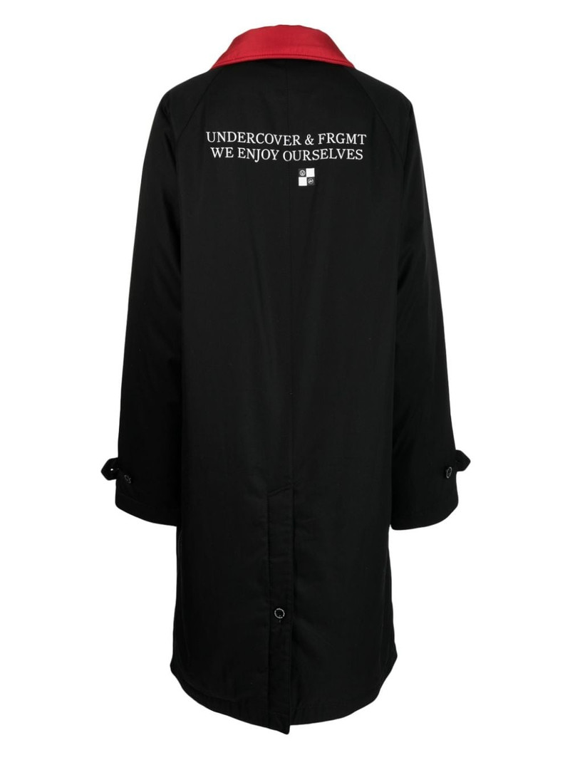 UNDERCOVER x FRGMT logo-print parka coat outlook