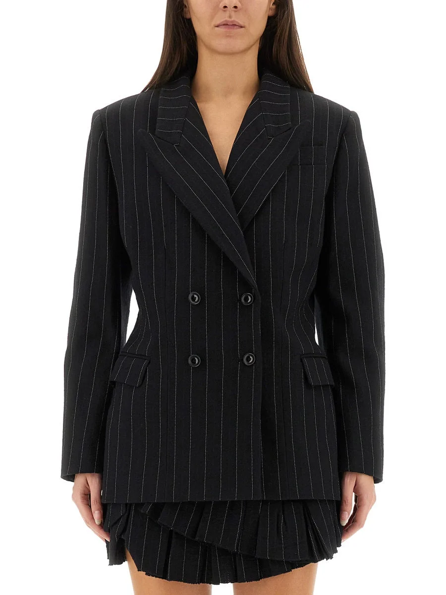 Isabel Marant Women "Maia" Pinstripe Jacket With Belt - 1
