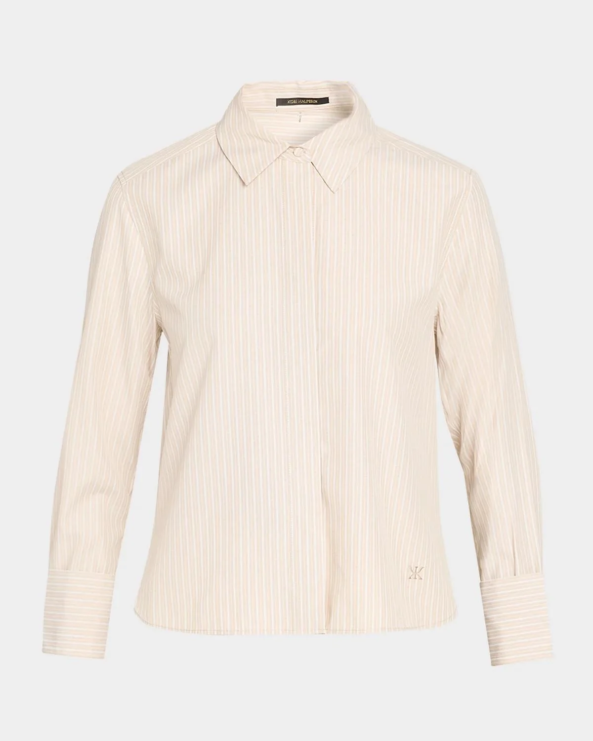 Alexie Striped Button-Front Blouse - 1