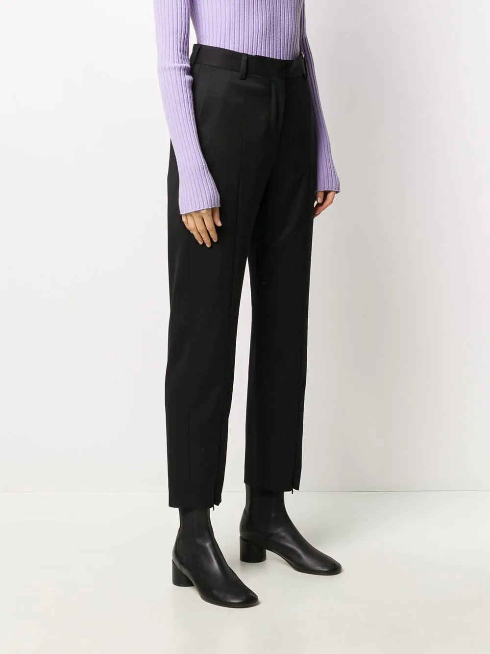 zip-cuff tailored trousers - 3