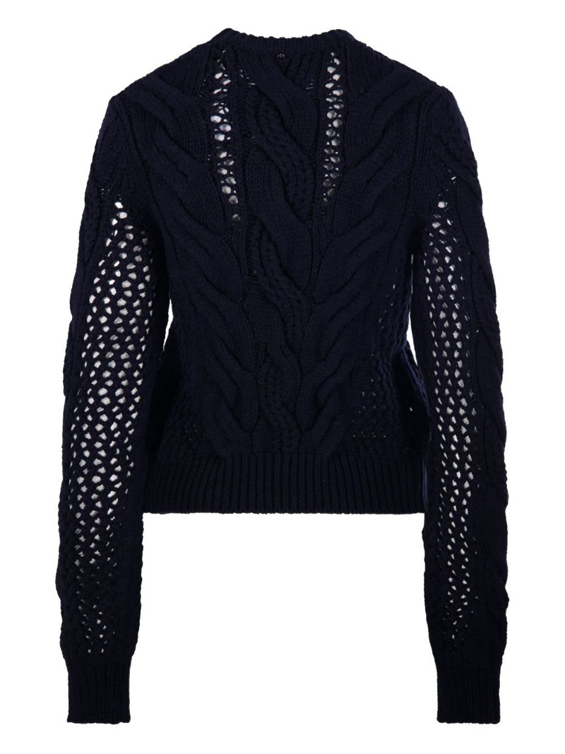 Sportmax cable-knit crew-neck sweater outlook