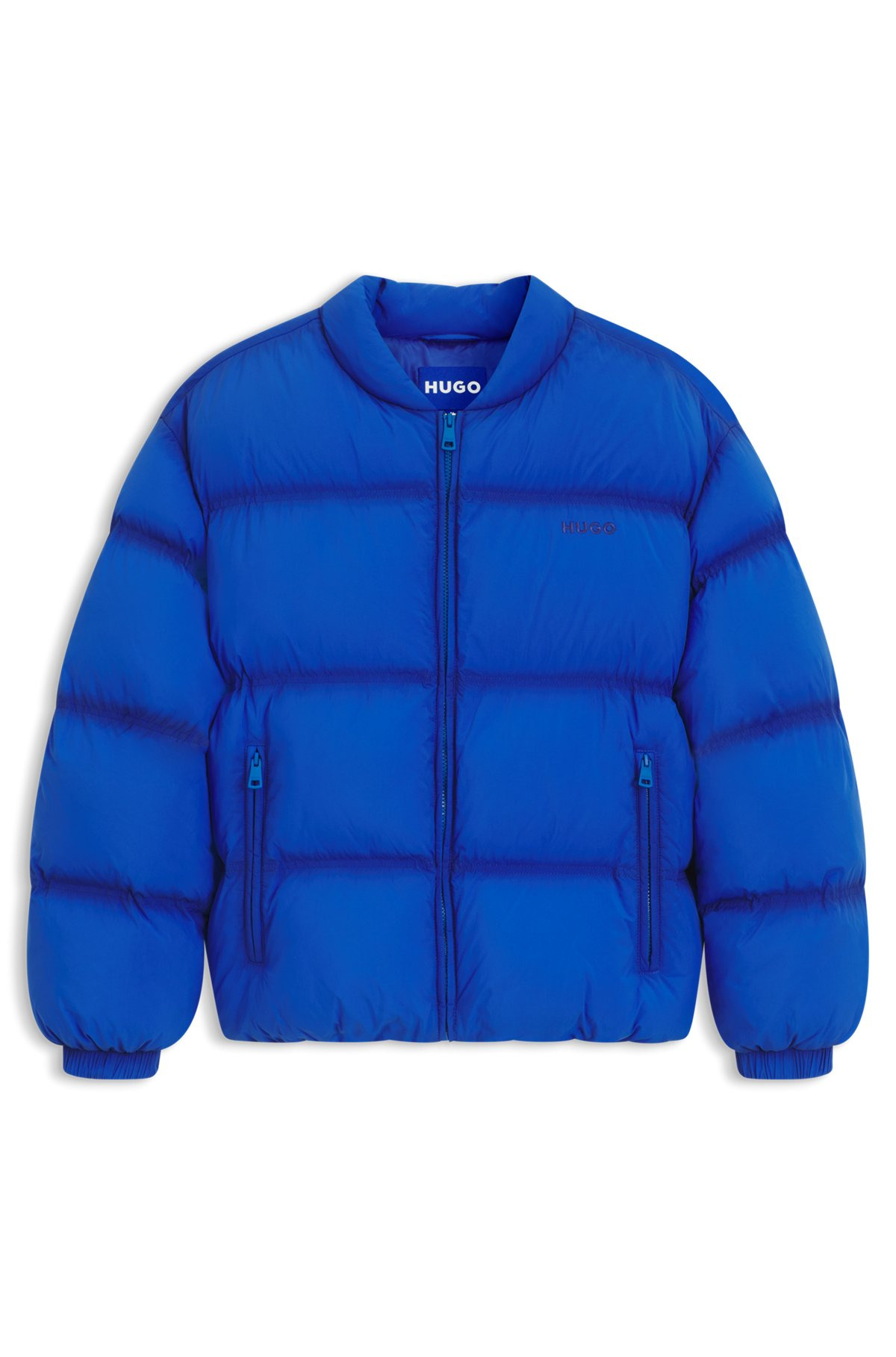 WATER-REPELLENT PUFFER JACKET WITH EMBROIDERED LOGO - 1