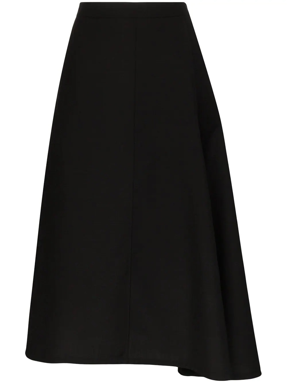 Mia wrap-front midi skirt - 1