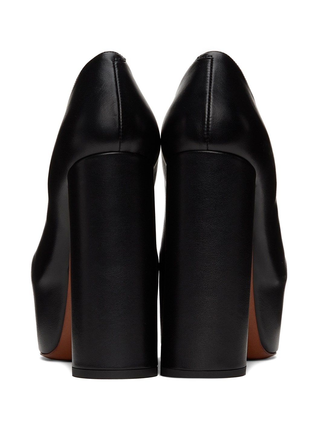 Black Platform Pump Heels - 4