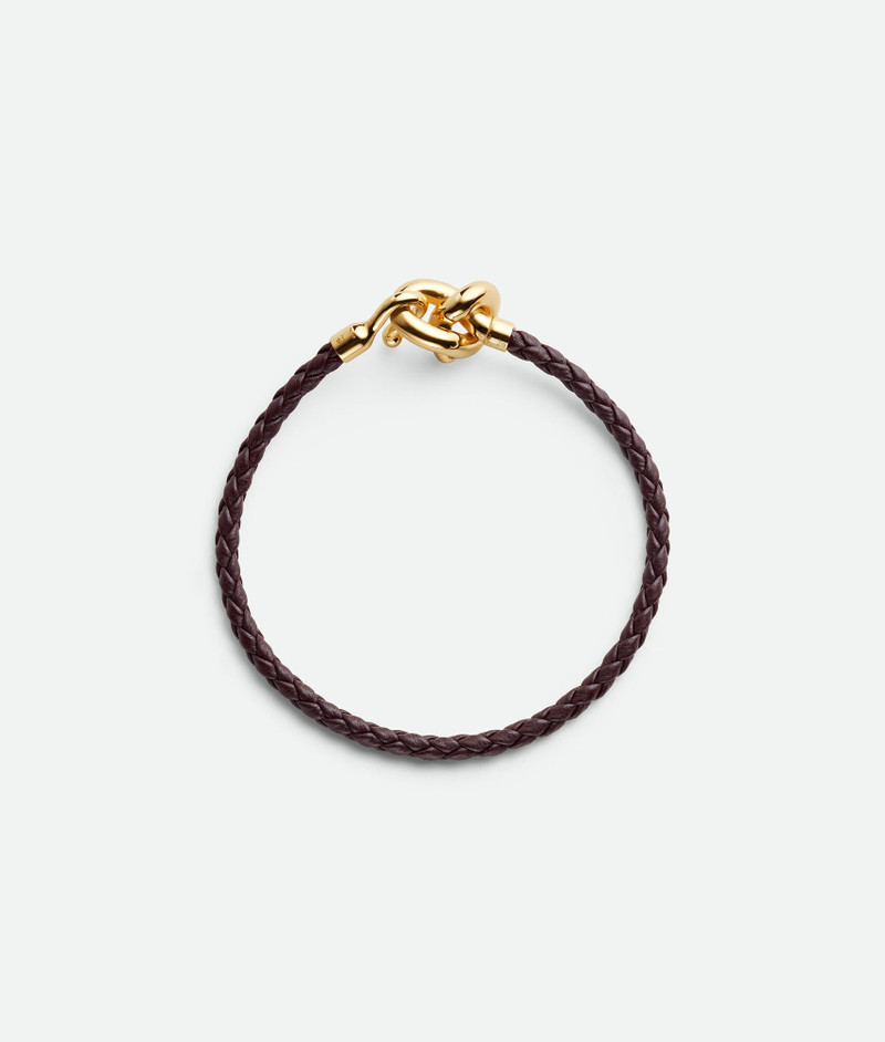 Bottega Veneta Leather Knot Bracelet outlook