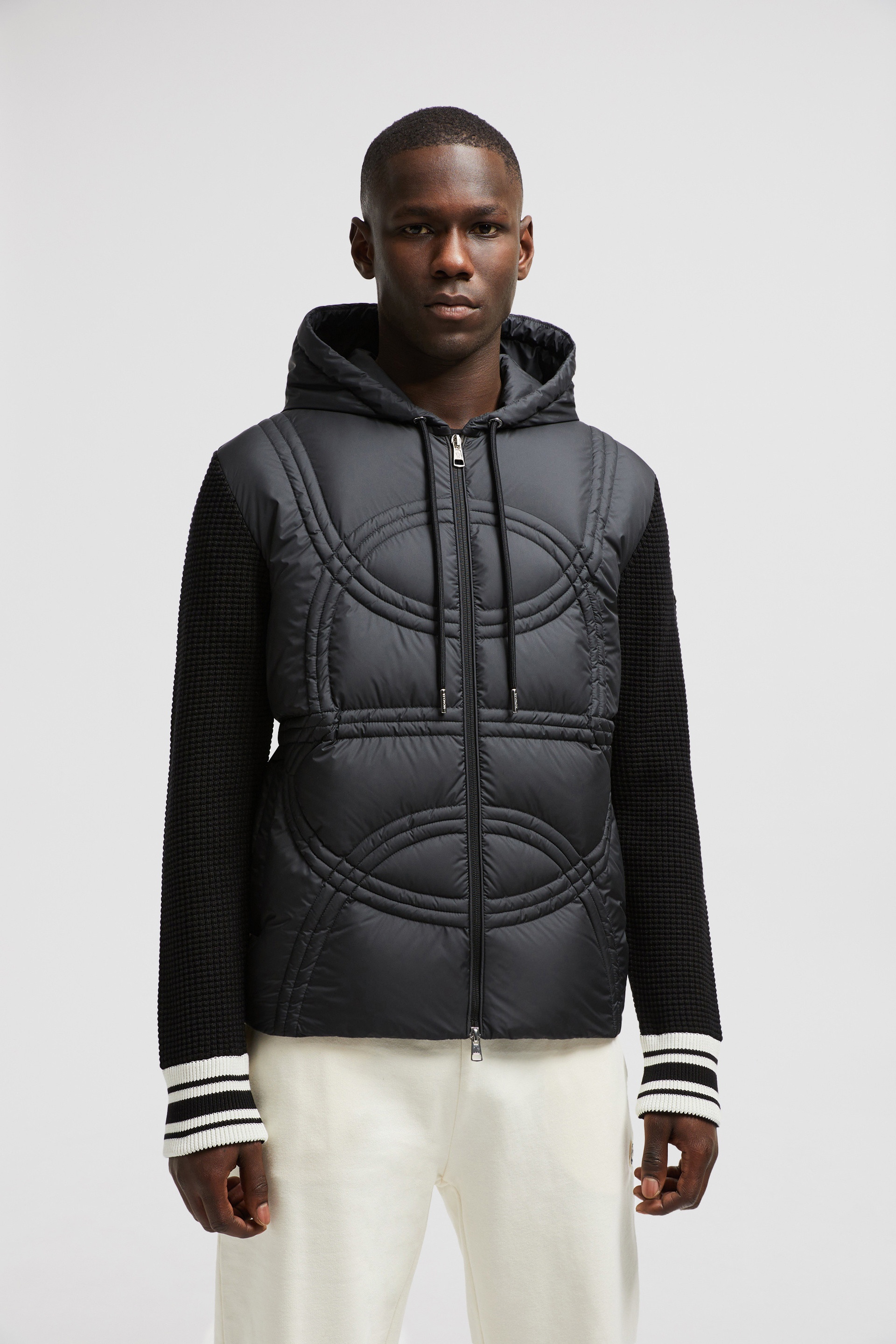 Moncler Logo-Quilted Padded Cotton Zip-Up Hoodie | REVERSIBLE
