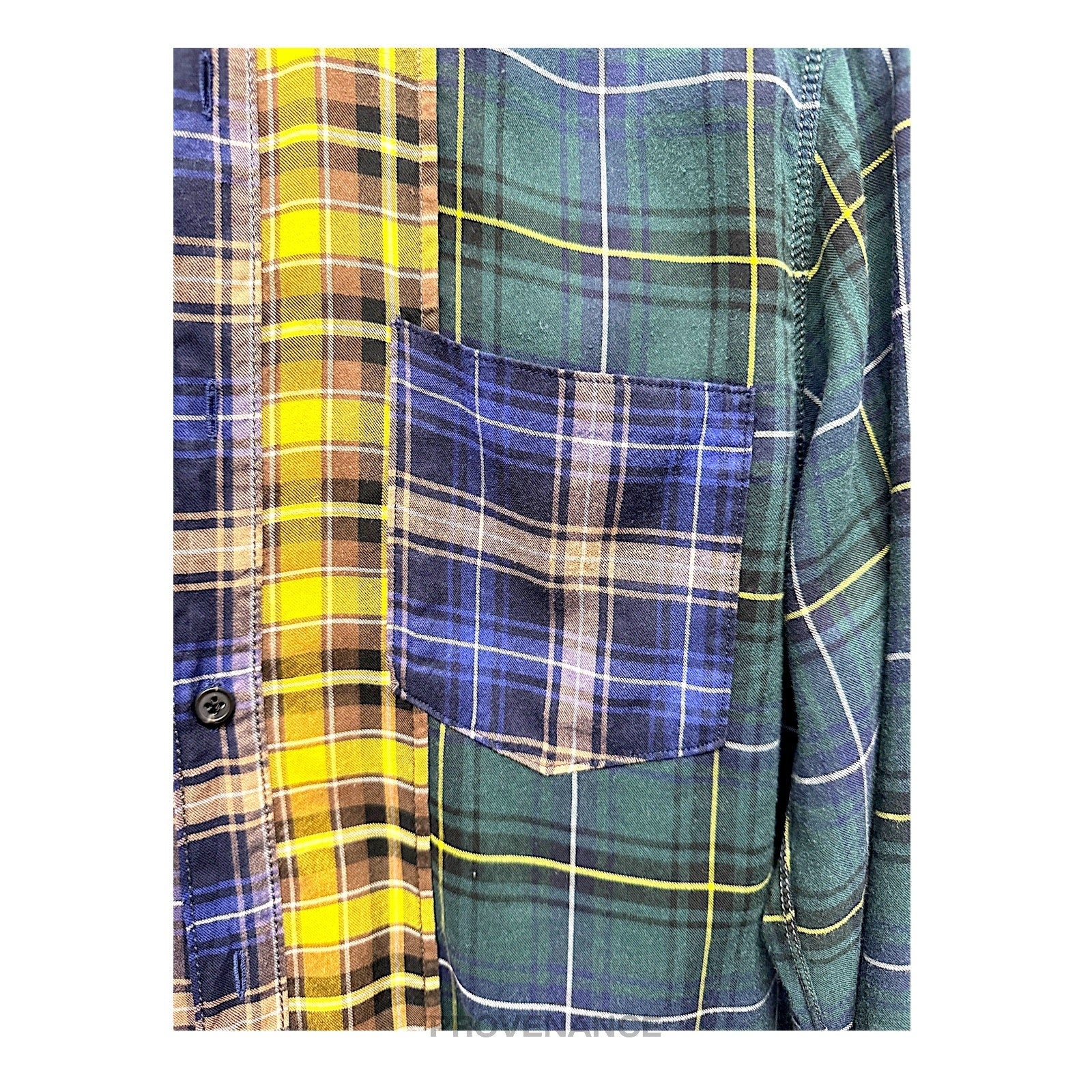 Lanvin Patchwork Flannel Shirt - Multicolor Plaid 37 14.5 - 5
