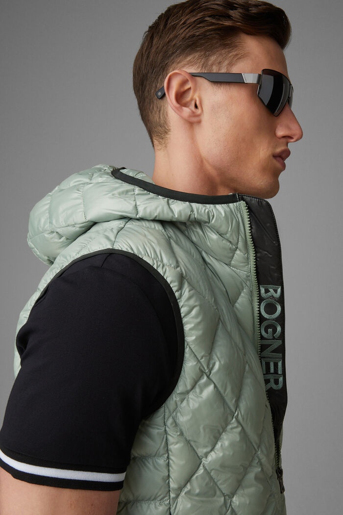 Ares Lightweight down waistcoat in Eucalyptus Green - 5