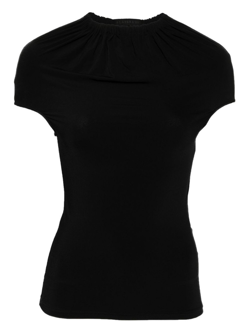 gathered-neck top 1