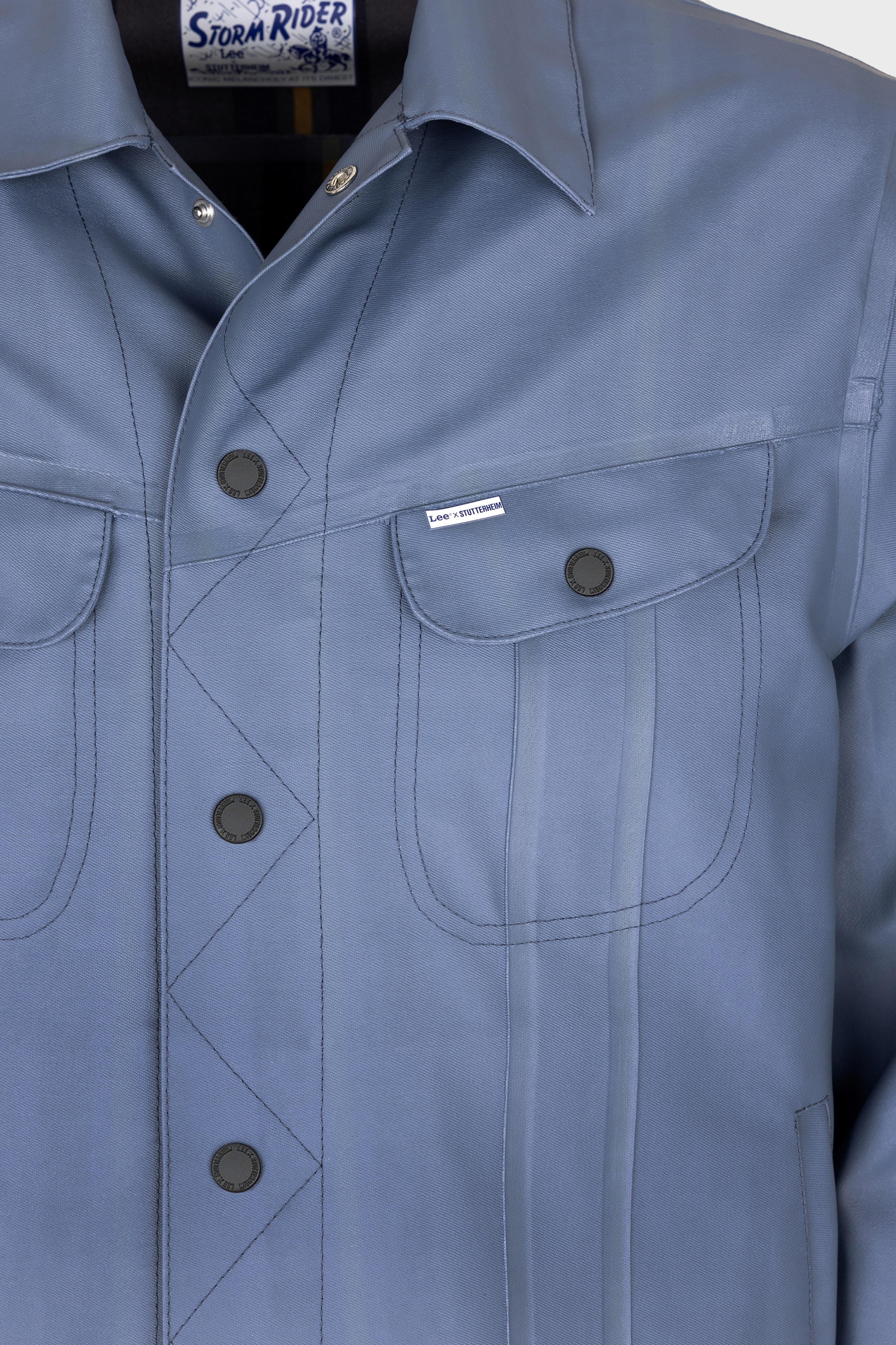 Men's Lee® x STUTTERHEIM Storm Rider™ Jacket Ash Blue - 5