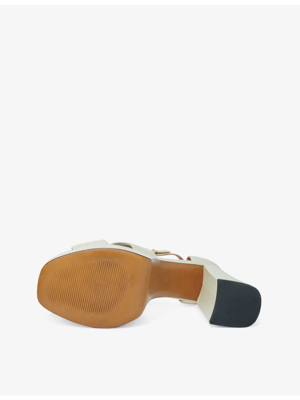 Tie-knot leather heeled sandals - 4