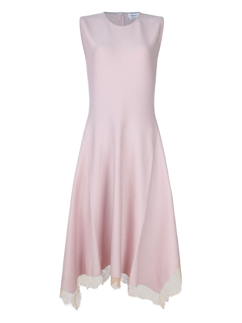 lace-trimmed sleeveless midi dress 1