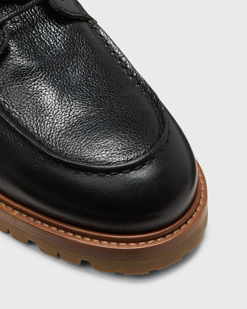 Men's Apron Toe Leather Lace-Up Boots 5