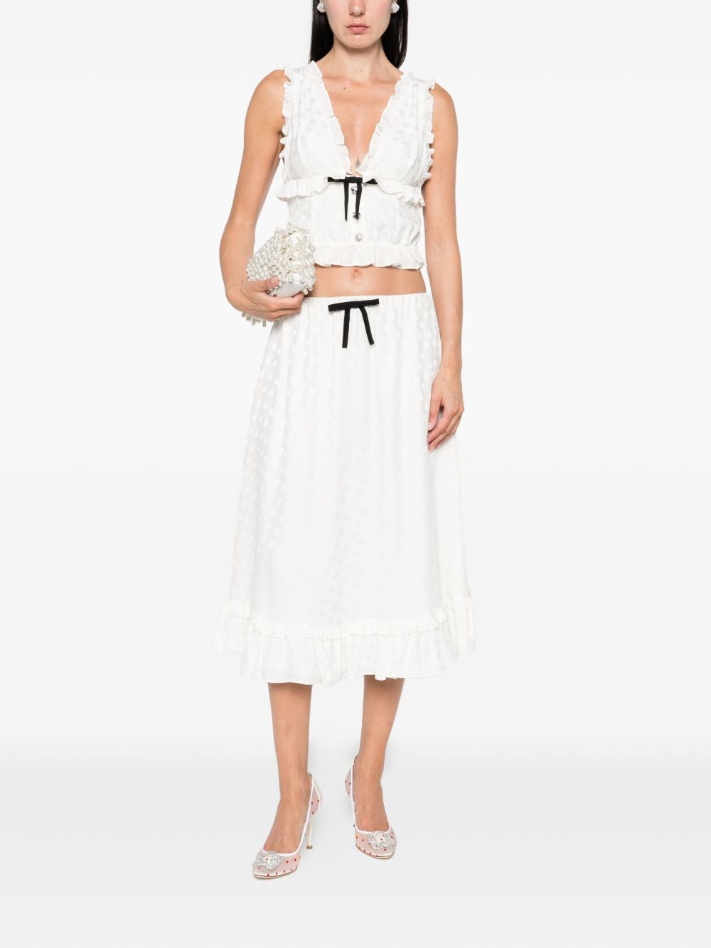 bow-detail sleeveless top - 2