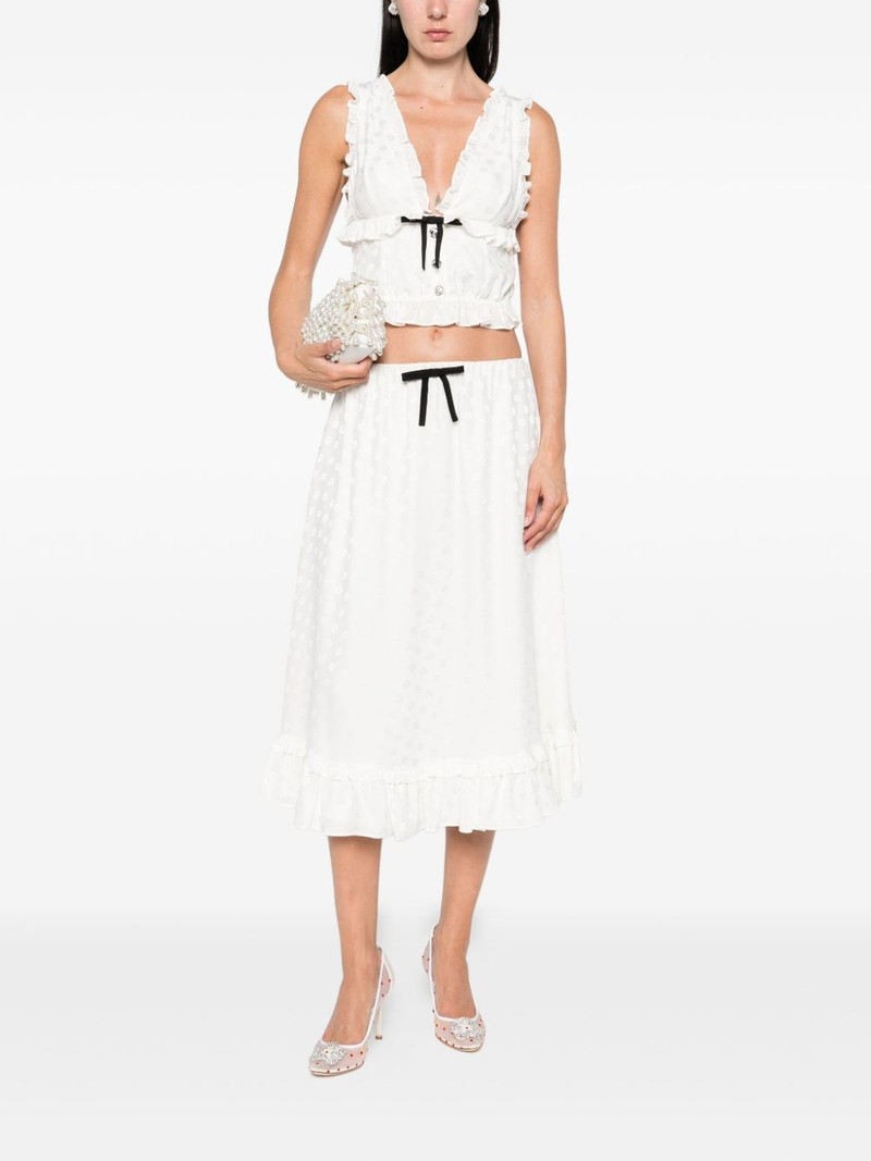 Alessandra Rich bow-detail sleeveless top outlook