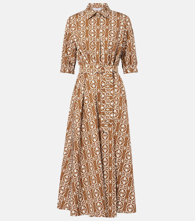 Luxgi belted printed cotton maxi dress - 1