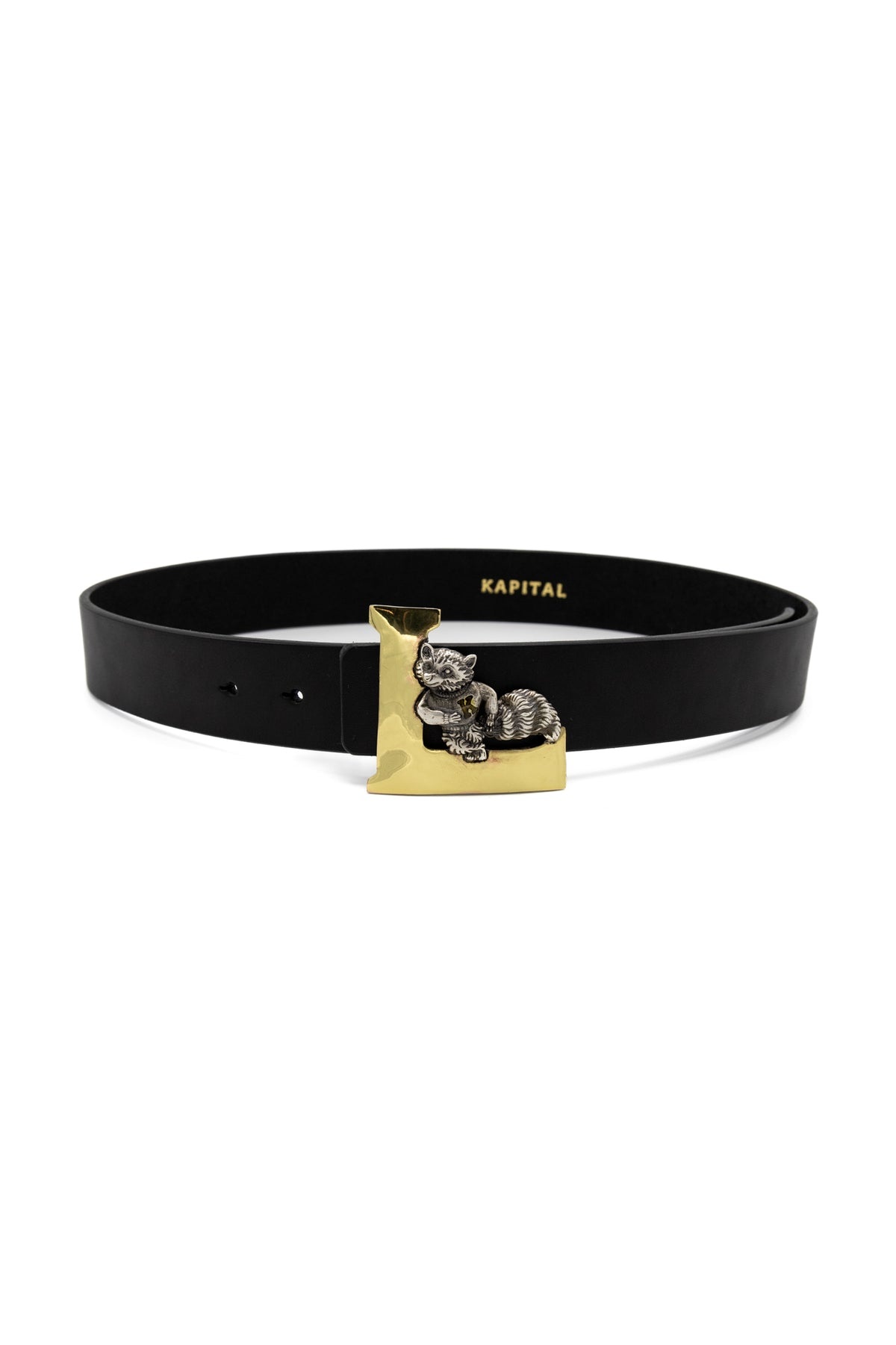 Leather LAUNDRY RACOON Buckle Belt - 3