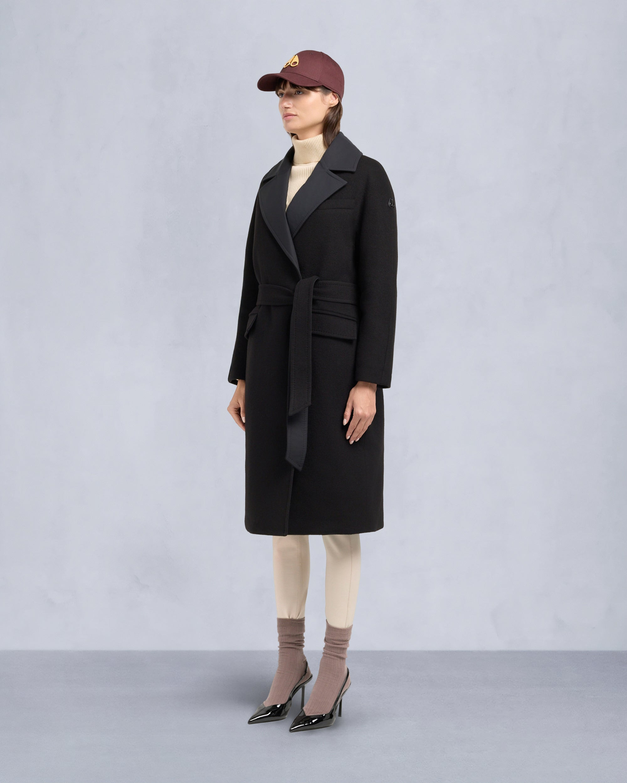LAFLEUR WOOL LONG WRAP COAT - 4