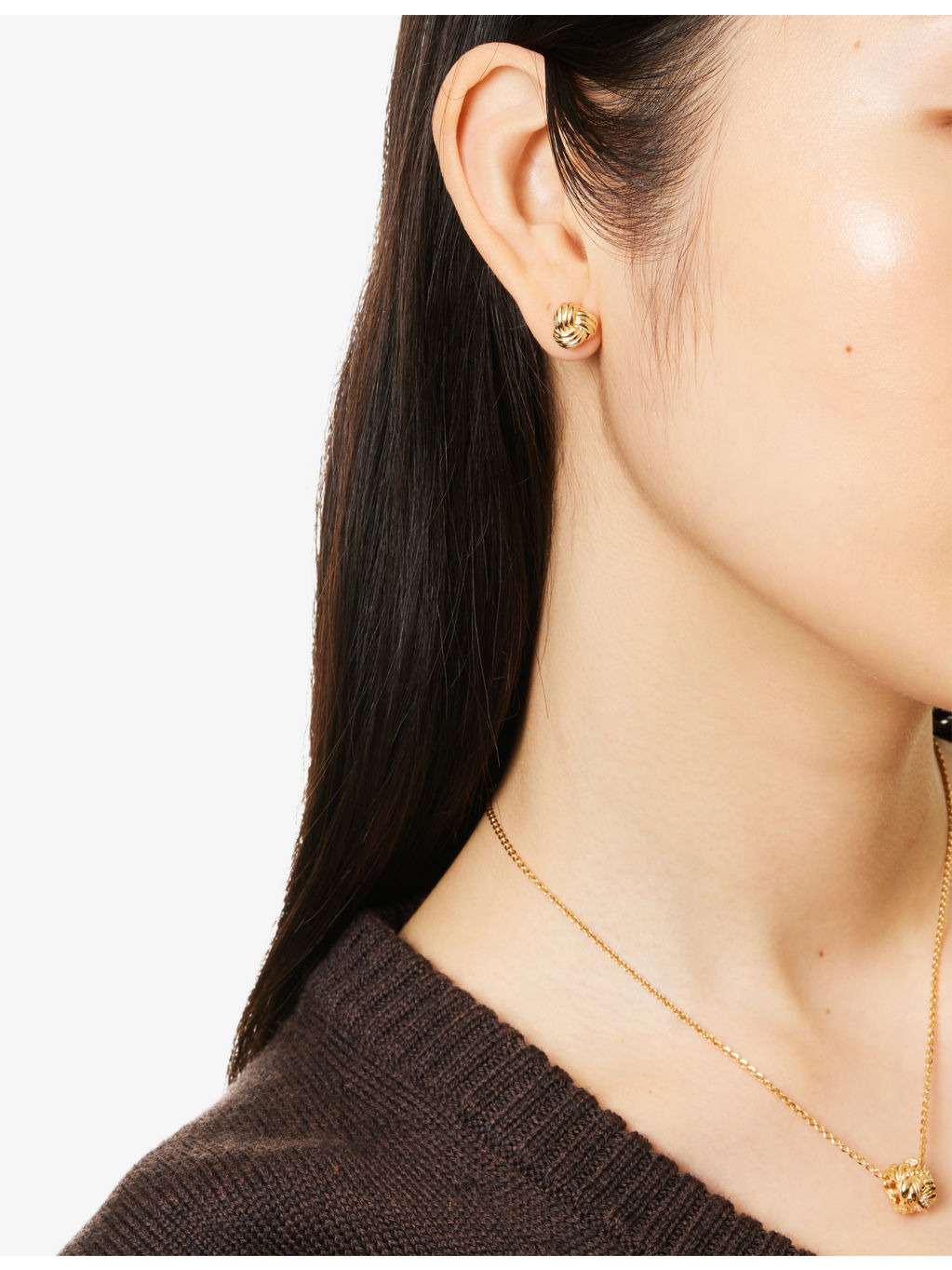 Knot 18ct Yellow Gold-Plated Sterling-Silver Stud Earrings - 2